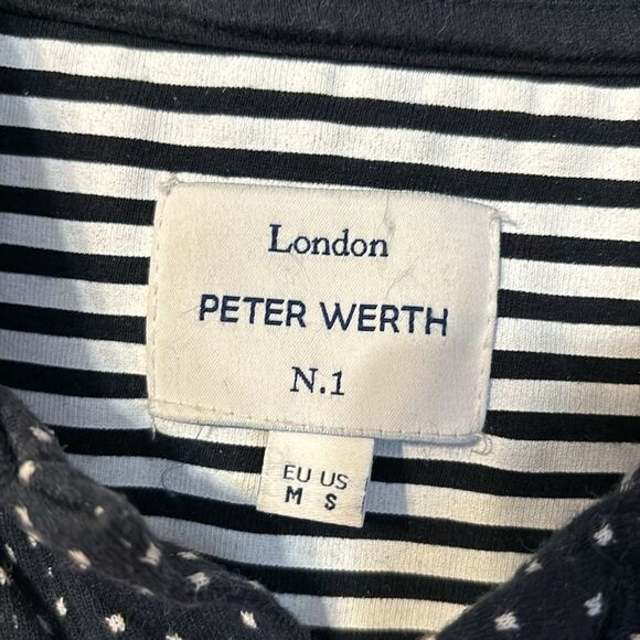 Peter Werth Dot Print Polo Shirt Small - Picture 2 of 5